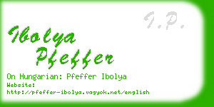 ibolya pfeffer business card